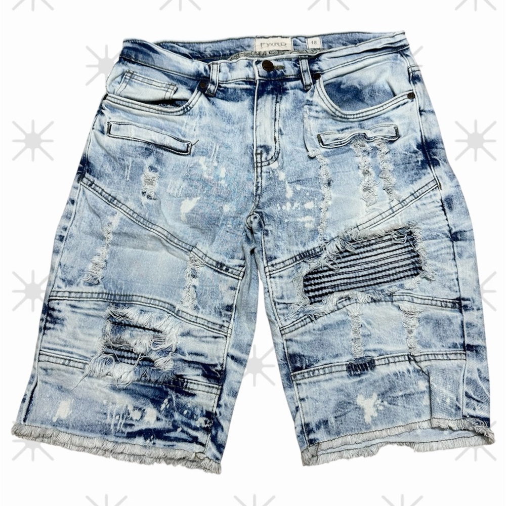 FWRD Distressed Denim Summer Jorts Size 18
Ripped Y2K Streetwear Grunge Festival